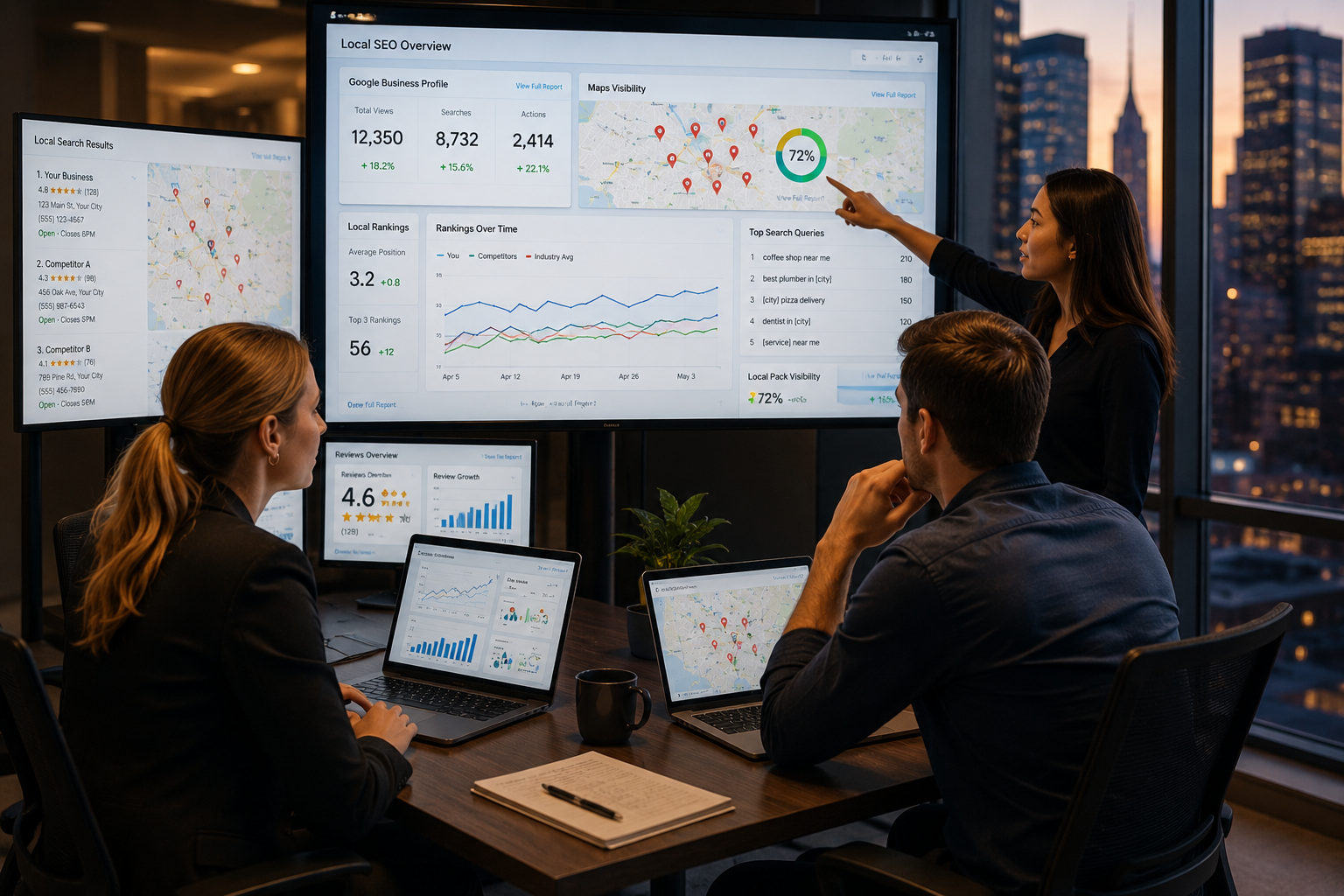 Local SEO in US — IndoAge digital marketing team optimizing local search rankings